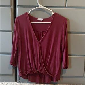 Burgundy blouse